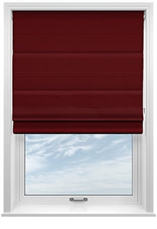 Shima Faux Silk, Claret - Twist&Fit Roman Blind